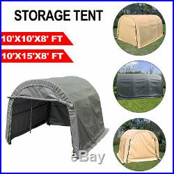 Storage Shed Logic Tent Shelter Car Garage Steel Carport 10'x10'x8'/10'x15'x8'FT