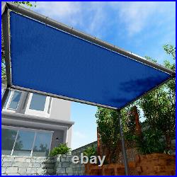 Sun Shade Sail Blue Hemmed Fabric Cloth Canopy Awning Patio Outdoor UV 6-10' FT