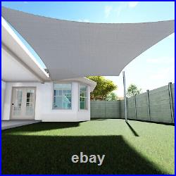 Sun Shade Sail Light Gray Permeable Canopy Lawn Patio Pool Garden Deck 8x8 24x24