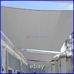 Sun Shade Sail Light Gray Permeable Canopy Lawn Patio Pool Garden Deck 8x8 24x24