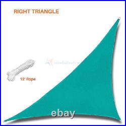 Sun Shade Sail Turquoise Right Triangle Permeable Canopy Lawn Patio Pool DeckTop