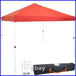Sunnydaze 10x10 Foot Standard Pop-Up Canopy with Carry Bag Red