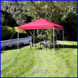 Sunnydaze 10x10 Foot Standard Pop-Up Canopy with Carry Bag Red