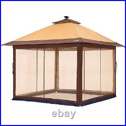 Suntime 12'x12' Outdoor Pop Up Gazebo Canopy Tent with Solar LED Light for Party