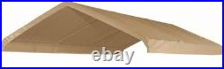 TAN Heavy Duty Valance Replacement Canopy Tarp Carport Cover For 10 X 20 Frame