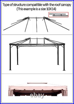 TAUPE 10X12 Replacement Roof Canopy for Gazebo