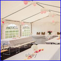 TAUS 13x26FT Heavy Duty White Carport Canopy Gazebo Wedding Party Tent Garage