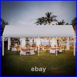 TAUS 13x26FT Heavy Duty White Carport Canopy Gazebo Wedding Party Tent Garage