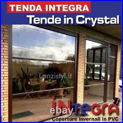 TENDA VERANDA in PVC Trasparente PRODOTTO SU MISURA Mod INTEGRA