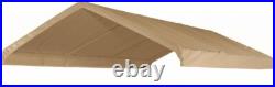 Tan Extreme Duty 16 mil Replacement Canopy Carport Tarp Cover For 10 X 20 Frame