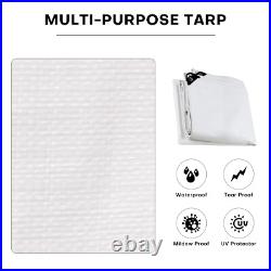 Tarp Extra Heavy Duty 18Mil 20Mil Waterproof Tarpaulin Boat Tent for Roof, Patio