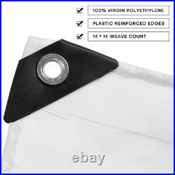 Tarp Extra Heavy Duty 18Mil 20Mil Waterproof Tarpaulin Boat Tent for Roof, Patio