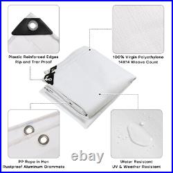 Tarp Extra Heavy Duty 18Mil 20Mil Waterproof Tarpaulin Boat Tent for Roof, Patio