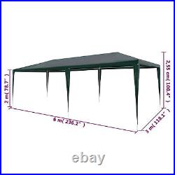 Tidyard Party Tent Gazebo Canopy PE Roof Sunshade Shelter Green for W5H7