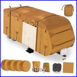 Travel Trailer Camper RV Cover Package Premium Heavy-Duty Waterproof 24-27 ft