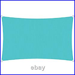 Turquoise Sun Shade Sail Rectangle With Hardware Kit – Permeable UV Canopy For Patio Pool Lawn