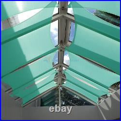 Turquoise Sun Shade Sail Permeable Canopy Lawn Patio Pool Awning With/6'' Kit