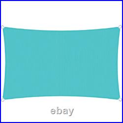 Turquoise Sun Shade Sail Permeable Canopy Lawn Patio Pool Awning With/8'' Kit