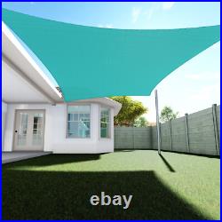 Turquoise Sun Shade Sail Permeable Canopy Lawn Patio Pool Awning With/8'' Kit