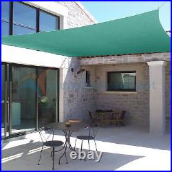 Turquoise Sun Shade Sail Permeable Canopy Lawn Patio Pool Awning With/8'' Kit