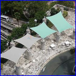 Turquoise Waterproof Terylene Woven Shade Sail Sun UV Protection Garden Pool Top
