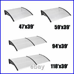 US Door Canopy Awning Shelter Front Back Outdoor Shade Roof Rain Cover Protector