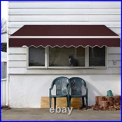 US Patio Awning Canopy Retractable Deck Door Outdoor Sun Shade Shelter 13 x 8ft