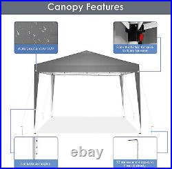 US Pop Up Canopy 10'x10' Outdoor Folding Gazebo Wedding Party Tent with 4 Sides