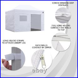 USA Full Zippered Walls for 10 X 10 Easy Pop up Canopy Tent, Enclosure