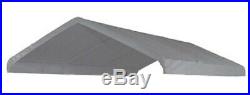 UST 20' x 20' Heavy Duty Valance Canopy Tarp UV Protected Carport Cover Silver