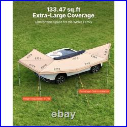 Uimoso 270° Vehicle Awning, 133 sq. Ft, UV50+ Protection, Passenger Side