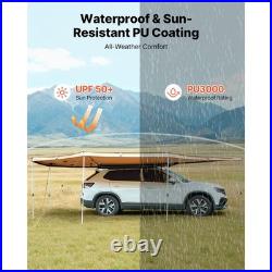 Uimoso 270° Vehicle Awning, 133 sq. Ft, UV50+ Protection, Passenger Side