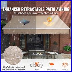 Uimoso Patio Awning Retractable 10'x8' Awning Sunshade Shelter with Crank Handle