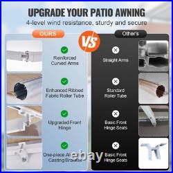 Uimoso Patio Awning Retractable 10'x8' Awning Sunshade Shelter with Crank Handle