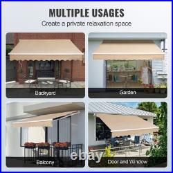 Uimoso Patio Awning Retractable 10'x8' Awning Sunshade Shelter with Crank Handle