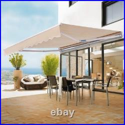 Uimoso Patio Awning Retractable 10'x8' Awning Sunshade Shelter with Crank Handle