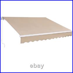 Uimoso Patio Awning Retractable 10'x8' Awning Sunshade Shelter with Crank Handle