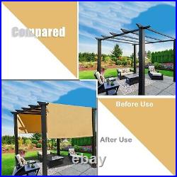 Universal Waterproof Replacement Pergola Shade Canopy Cover withWeighted Metal Rod