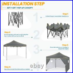Upgrade 10x10' Commercial Pop UP Canopy Party Tent Waterproof Gazebo Heavy Duty