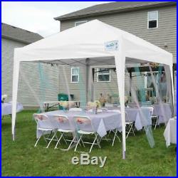 Upgraded Quictent 10X10 EZ Pop Up Canopy Tent Gazebo Party Tent with Sides White