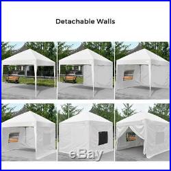 Upgraded Quictent 10X10 EZ Pop Up Canopy Tent Gazebo Party Tent with Sides White