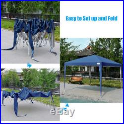 Upgraded Quictent 10x10 EZ Pop Up Canopy Gazebo Party Tent with 4 Sidewalls Navy