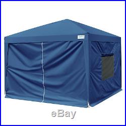 Upgraded Quictent 10x10 EZ Pop Up Canopy Tent Party Tent with Sides Walls Navy