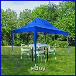 Upgraded Quictent 10x15 ft Ez Pop up Canopy Tent with Sidewalls Roller Bag Blue