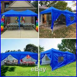 Upgraded Quictent 10x20 EZ Pop up Canopy Outdoor Party Tent with Sidewalls Blue