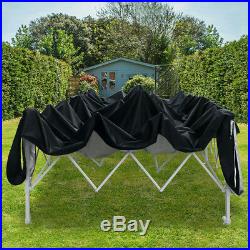 Upgraded Quictent 10x20 EZ Pop up Canopy Tent Black Party Tent with Sidewalls