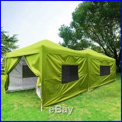 Upgraded Quictent 10x20 EZ Pop up Canopy Tent Green Party Tent with Sidewalls