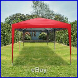 Upgraded Quictent 10x20 EZ Pop up Canopy Tent Red Party Tent with Walls Roller Bag