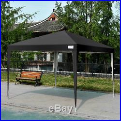 Upgraded Quictent 8x8 EZ Pop Up Canopy Gazebo Party Tent with Sides Walls Black