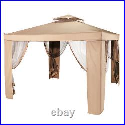 VEVOR 10x10ft Outdoor Intubated Canopy Gazebo Starter Kit with Mosquito Netting